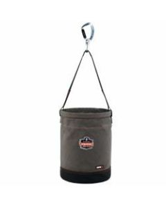 Ergodyne Arsenal 5940 Canvas Hoist Bucket With Swiveling Carabiner, 17in x 12-1/2in, Gray