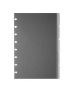 TUL Discbound Tab Dividers, Junior Size, Gray, Pack Of 10 Dividers
