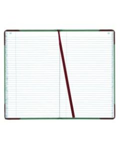 Boorum & Pease Canvas Account Book, Record, 16 Lb., 12 1/2in x 7 5/8in, 300 Pages, Blue