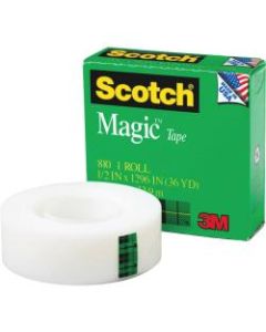 Scotch Magic Tape - 36 yd Length x 0.50in Width - 1in Core - 12 / Pack - Clear