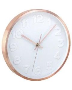 Artistic 12in Copper II Wall Clock - Metal Case