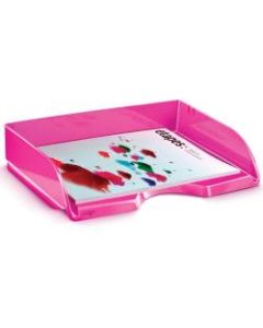 CEP Side Load Letter Tray - 2.6in Height x 13.4in Width10.4in Length - Desktop - Pink - Polystyrene - 1 Each