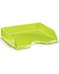 CEP Landscape Letter Tray - 2.6in Height x 13.4in Width10.4in Length - Desktop - Green - Polystyrene - 1 Each