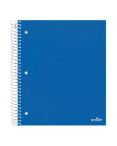Office Depot Brand Stellar Poly Notebook, 8-1/2in x 11in, 3 Subject, Wide Ruled, 150 Sheets, Blue