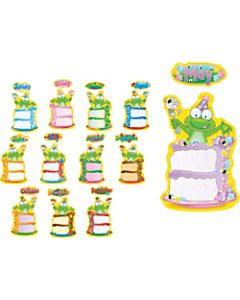 Carson Dellosa Frog Birthday Non-Magnetic Unframed Bulletin Board Set