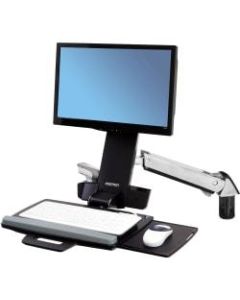 Ergotron StyleView Multi Component Mount for Notebook, Mouse, Keyboard, Monitor, Scanner - Polished Aluminum - 1 Display(s) Supported - 24in Screen Support - 29 lb Load Capacity