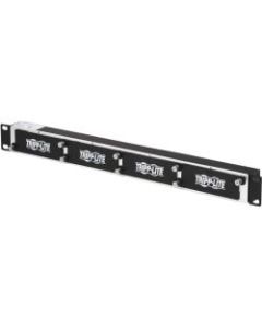 Tripp Lite High-Density Copper/Fiber Enclosure Mini Panel, 1U, 4-Cassette Capacity - For LAN Switch, Patch Panel - 1U Rack Height - Rack-mountable - Black - Cold Rolled Steel, Aluminum, Plastic