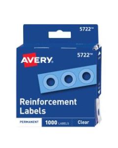 Avery Hole Reinforcements, Clear, 1,000 Labels (5722)