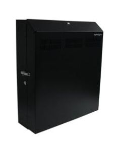 StarTech.com Wallmount Server Rack with Dual Fans and Lock - Vertical Mounting Rack for Server - 4U - Vertically mount your server or networking equipment to a wall with lock and key for maximum security - Universally compatible with rack-mount servers