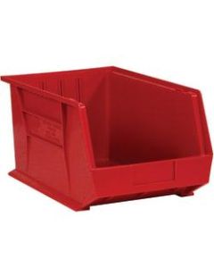 Office Depot Brand Plastic Stack & Hang Bin Boxes, Small Size, 5 3/8in x 4 1/8in x 3in, Red, Pack Of 24
