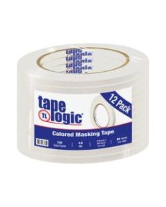 Tape Logic Color Masking Tape, 3in Core, 0.25in x 180ft, White, Case Of 12