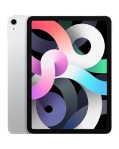 Apple iPad Air (4th Generation) Tablet - 10.9in - 256 GB Storage - iPadOS 14 - 4G - Silver - Apple A14 Bionic SoC -  - 7 Megapixel Front Camera - 9 Hour Maximum Battery Run Time)