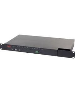 APC by Schneider Electric Analog KVM Switch - 16 Computer(s) - 1600 x 1200 - 16 x Network (RJ-45) - 4 x PS/2 Port - 7 x USB2 x VGA - Rack-mountable - 1U