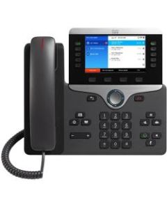 Cisco 8861 IP Phone - Corded/Cordless - Corded - Bluetooth - Wall Mountable, Desktop - Black - 5 x Total Line - VoIP - Caller ID - SpeakerphoneEnhanced User Connect License - 2 x Network (RJ-45) - USB - PoE Ports - Color