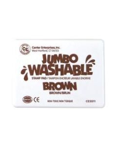Ready 2 Learn Jumbo Washable Unscented Stamp Pads, 6 1/4in x 4in, Brown, Pack Of 2