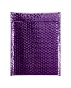 Office Depot Brand Glamour Bubble Mailers, 11-1/2inH x 9inW x 3/16inD, Purple, Case Of 100 Mailers