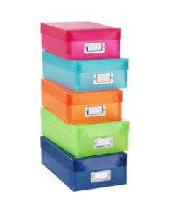 Whitmor Storage Case - External Dimensions: 11.8in Length x 7.3in Width x 3.8in Height - Plastic - For File, Document - 5