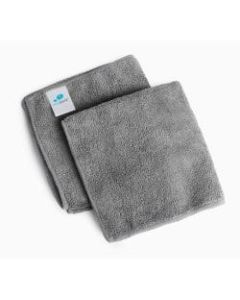 IdeaPaint Microfiber Cleaning Cloths, 11in x 11in, Gray, Pack Of 2 Cloths
