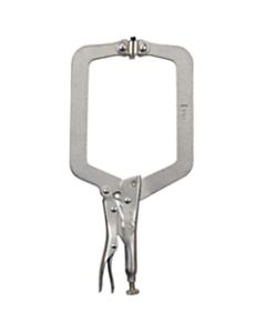 Locking C-Clamps with Swivel Pads, Jaw Opens to 4-1/2 in, 9 in Long