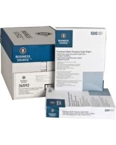 Business Source Premium Multi-Use Copy Paper, Letter Size (8 1/2in x 11in), 92 (U.S.) Brightness, 20 Lb, Ream Of 5,000 Sheets