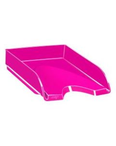 CEP Plastic Gloss Letter Tray, 2-5/8inH x 10-1/8inW x 13-11/16inD, Pretty Pink