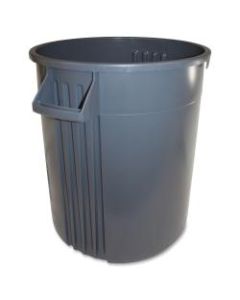 Gator 32-gallon Vented Container - 32 gal Capacity - Round - 27.1in Height x 22in Width - Plastic, Polyethylene - Gray - 1 Each