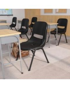 Flash Furniture HERCULES Series Ergonomic Shell Stack Chair, Black