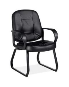 Global Arno Bonded Leather Guest Chair, Black