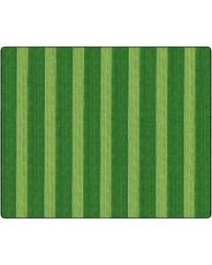 Flagship Carpets Basketweave Stripes Classroom Rug, 10 1/2ft x 13 3/16ft, Green