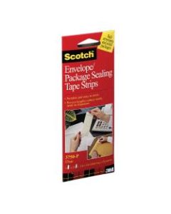 Scotch Envelope/Package Sealing Tape Strips, 1-7/8in x 6in, Pack Of 50 Tape Strips