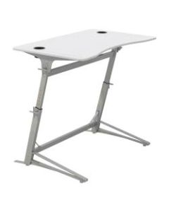 Safco Verve Standing Desk With 2 Cup Holders, White