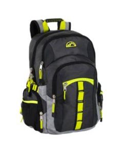 Trailmaker Athletic Backpack With 17in Laptop Pocket, Charcoal/Black