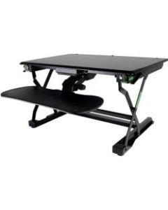 Goldtouch EasyLift Pro Sit and Stand Desk with Keyboard Tray - 77 lb Load Capacity - 7.5in Height x 27.5in Width - Desktop - Black