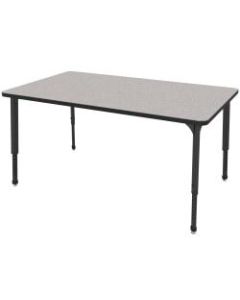 Marco Group Apex Series Rectangle Adjustable Table, 30inH 60inW x 30inD, Gray Nebula/Black