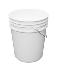 Impact Products 5-gallon Utility Pail - 20 quart - Chemical Resistant, Durable - 14.5in - Steel, Plastic, Polyethylene - White - 1 Each
