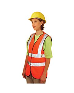 Class 2 Solid Vests with 3M Scotchlite Reflective Tape, Large, Hi-Viz Yellow