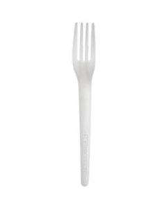 Eco-Products Plantware Dinner Forks, 7in, White, Pack Of 1,000 Forks