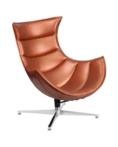 Flash Furniture Cocoon Swivel Chair, Copper/Silver