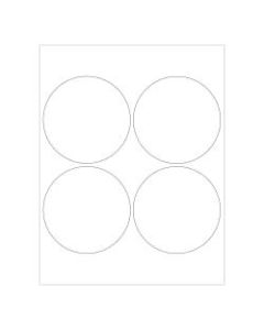 Office Depot Brand Glossy Circle Laser Labels, LL305, 4in, White, Pack Of 400 Labels