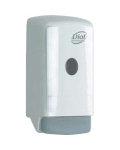 Dial 800ml Liquid Soap Push Dispenser - Manual - 27.05 fl oz Capacity - Durable, Refillable, Long Lasting - White - 6 / Carton