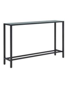 Southern Enterprises Darrin Long Console Table, 56inW x 30inH x 8inD, Black