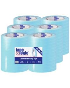 Tape Logic Color Masking Tape, 3in Core, 0.5in x 180ft, Light Blue, Case Of 72