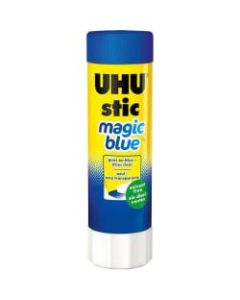 Saunders UHU stic Color Glue Stick - 1.41 oz - 12 / Box - Blue