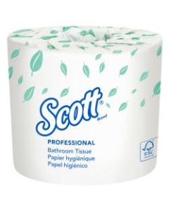 Scott 2-Ply Standard Bulk Toilet Paper, 100% Recycled, FSC Certified, 550 Sheets Per Roll, Pack Of 80 Rolls