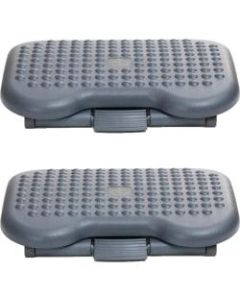 Mind Reader Adjustable Footrests, 4.4inH x 17inW x 13.4inD, Black, Pack Of 2 Footrests, 2FTREST-BLK