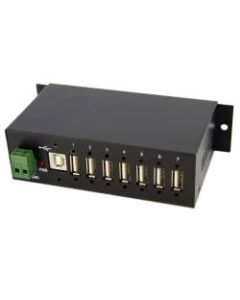 StarTech.com Mountable Rugged Industrial 7 Port USB 2.0 Hub - Add 7 external, wall/DIN rail mountable USB 2.0 ports from a single USB connection - usb 2.0 hub - 7 port usb hub - desktop usb hub -external usb hub