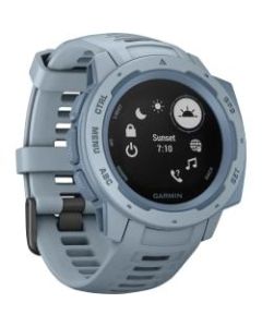 Garmin Instinct GPS Watch - Wrist - 128 x 128 - Bluetooth - GPS - 336 Hour - Round - Sea Foam - Glass Lens, Fiber Reinforced Polymer Bezel - Fiber Reinforced Polymer Case - Silicone Band