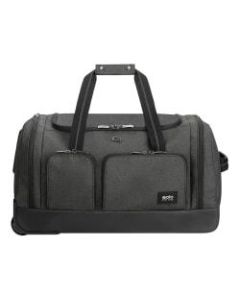Solo Bags Leroy Rolling Duffel Bag, 22inH x 12inW x 12inD, Gray