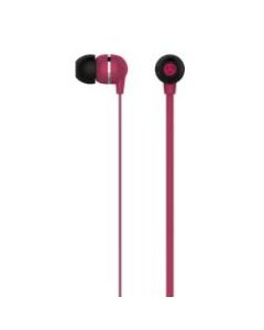 Ativa Plastic Earbud Headphones With Flat Cable, Red, MW-HLP-001-R