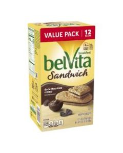 BELVITA Breakfast Biscuit Sandwich Dark Chocolate Creme, 12 Count, 3 Pack